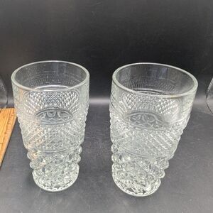 Vintage Set of 2 Wexford Clear Anchor Hocking  Tumblers 5.5".